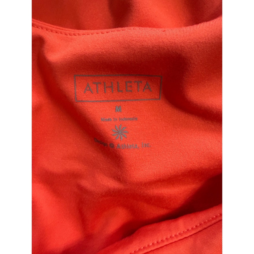 Athleta Orange Ruched Crossover Active Dress Women's Med Lycra Sport Athleisure - Picture 5 of 8